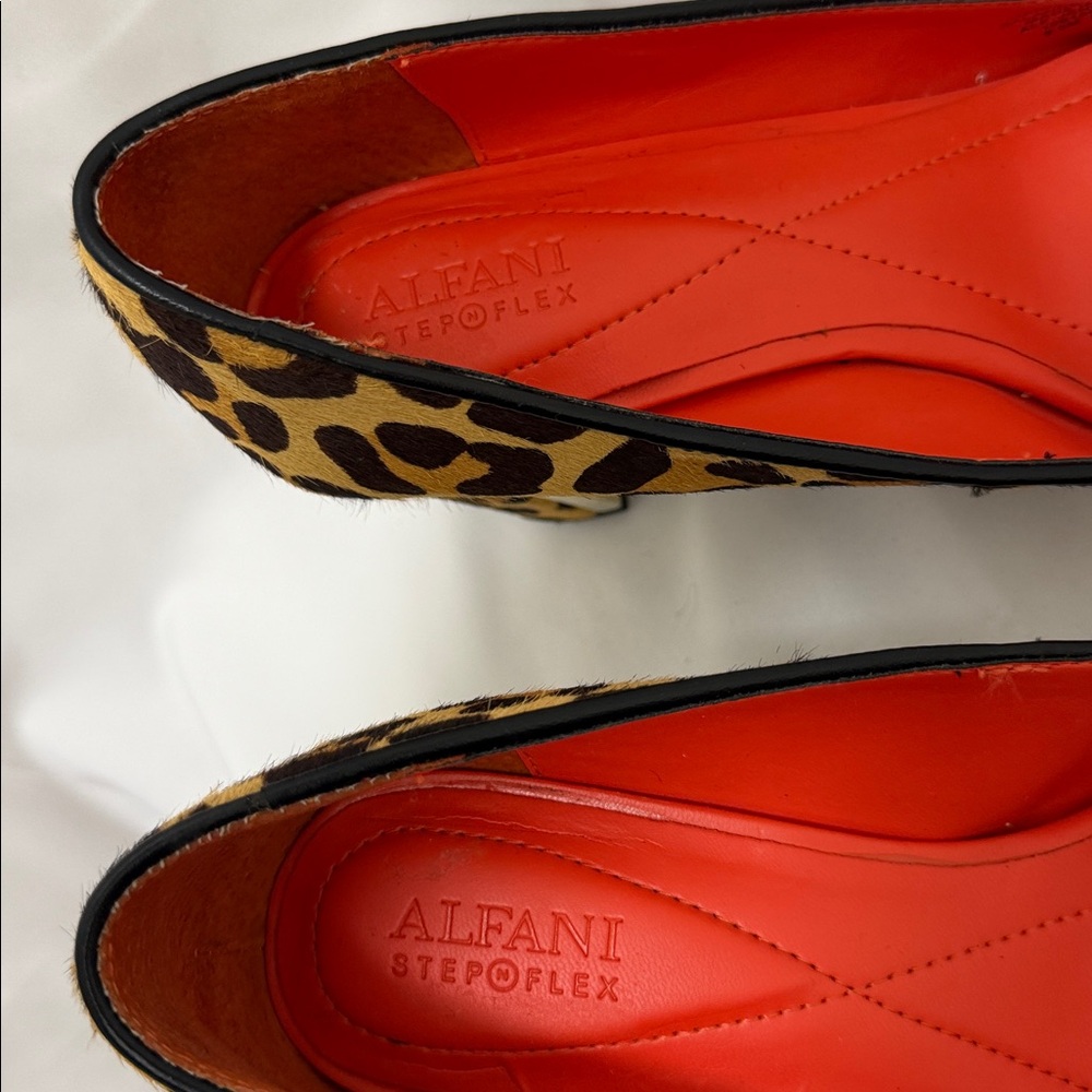 Alfani Animal Print Pointed Toe Block Heel Pump Shoe - Picture 3 of 12